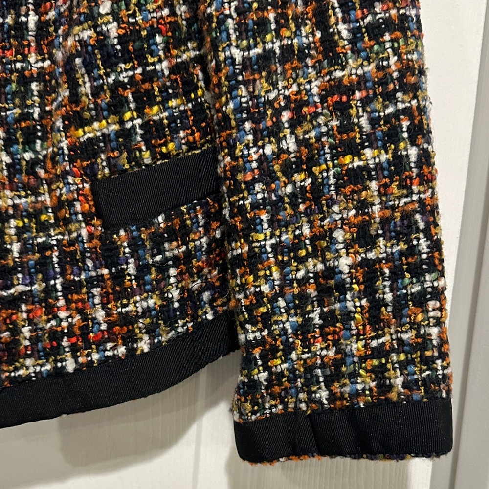 Black and Multicolor Tweed Blazer - Picture 3 of 5